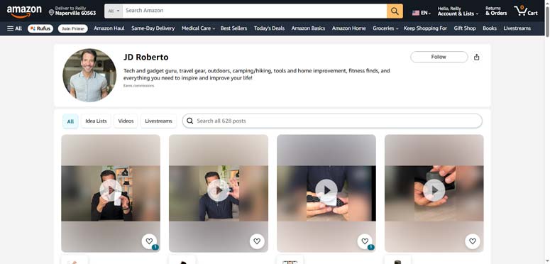 Watch previous livestreams on Amazon